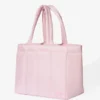 Sac fourre-tout matelassé imperméable rose poudré Sac fourre-tout matelassé imperméable rose poudré