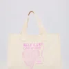 Sac fourre-tout oversize en toile couleur coquille d’œuf Sac fourre-tout oversize en toile couleur coquille d’œuf