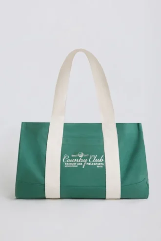 Sac fourre-tout oversize en toile verte