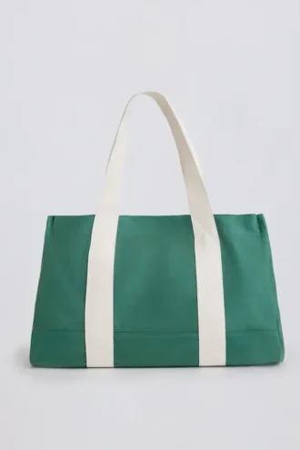 Sac fourre-tout oversize en toile verte