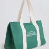 Sac fourre-tout oversize en toile verte Sac fourre-tout oversize en toile verte