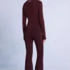 Salopette de ski imperméable à ceinture, couleur bordeaux Salopette de ski imperméable à ceinture, couleur bordeaux