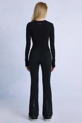 Salopette de ski imperméable à ceinture, en noir