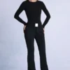 Salopette de ski imperméable à ceinture, en noir Salopette de ski imperméable à ceinture, en noir