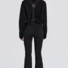 Salopette imperméable à taille haute avec bretelles, en noir