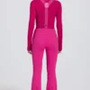 Salopette imperméable taille haute à bretelles, couleur rose magenta Salopette imperméable taille haute à bretelles, couleur rose magenta
