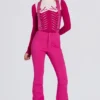Salopette imperméable taille haute à bretelles, couleur rose magenta Salopette imperméable taille haute à bretelles, couleur rose magenta