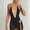 Sarong Elvire à nouer sur le côté, noir Sarong Elvire à nouer sur le côté, noir