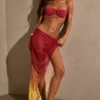 Sarong midi froncé Gelato en jaune multicolore Sarong midi froncé Gelato en jaune multicolore