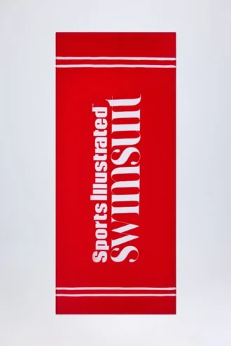 Serviette de plage Toalla Logo en rouge vif