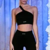 Short de cycliste côtelé noir Short de cycliste côtelé noir