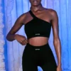 Short de cycliste côtelé noir Short de cycliste côtelé noir