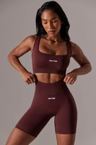 Short de cycliste taille haute Super Sculpt bordeaux