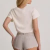 Short taille basse Lanori en écru Short taille basse Lanori en écru