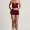 Short Teagan à taille mi-haute en violet baie Short Teagan à taille mi-haute en violet baie