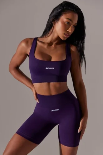 Shorts cycliste taille haute Super Sculpt violet