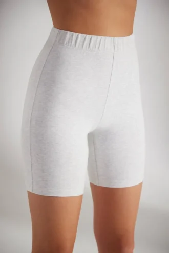 Shorts de cycliste en coton doux, gris