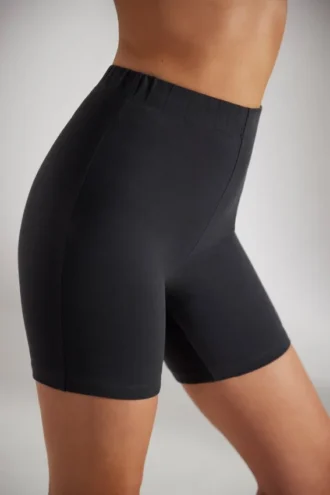 Shorts de cycliste en coton doux, noir