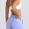 Shorts de survêtement taille mi-haute en bleu pervenche Shorts de survêtement taille mi-haute en bleu pervenche