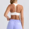 Shorts de survêtement taille mi-haute en bleu pervenche Shorts de survêtement taille mi-haute en bleu pervenche