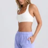Shorts de survêtement taille mi-haute en bleu pervenche Shorts de survêtement taille mi-haute en bleu pervenche