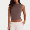 Shorts en jersey brossé avec taille élastiquée, couleur écru Shorts en jersey brossé avec taille élastiquée, couleur écru