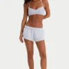 Shorts en jersey brossé élastiqué, couleur gris brume Shorts en jersey brossé élastiqué, couleur gris brume
