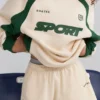 Shorts en jersey de coton doux à taille élastiquée, couleur marbrée Shorts en jersey de coton doux à taille élastiquée, couleur marbrée