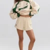 Shorts en jersey de coton doux à taille élastiquée, couleur marbrée Shorts en jersey de coton doux à taille élastiquée, couleur marbrée