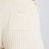 Shorts en maille côtelée à nouer, couleur crème Shorts en maille côtelée à nouer, couleur crème