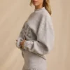 Shorts en maille à taille mi-haute, couleur marbré glacé