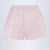 Shorts Lariana en popeline de coton à taille mi-haute, rayures roses Shorts Lariana en popeline de coton à taille mi-haute, rayures roses