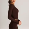 Shorts moulants taille haute Noor en Modal, couleur chocolat Shorts moulants taille haute Noor en Modal, couleur chocolat