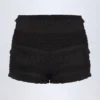 Shorts Orla à volants et taille mi-haute, noir Shorts Orla à volants et taille mi-haute, noir