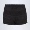 Shorts Orla à volants et taille mi-haute, noir Shorts Orla à volants et taille mi-haute, noir