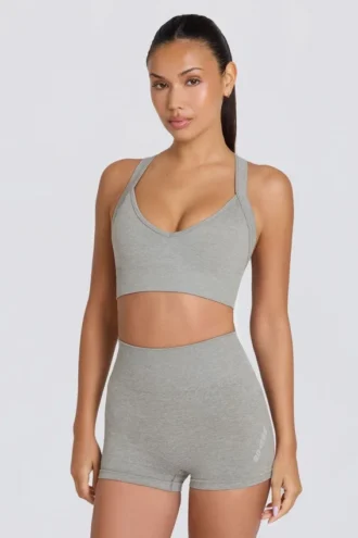Shorts sans coutures Super Sculpt en gris chiné
