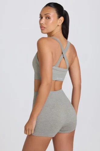 Shorts sans coutures Super Sculpt en gris chiné