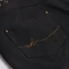 Shorts à taille mi-haute et lacets Parva, noir