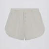Shorts taille moyenne avec boutons, gris clair Shorts taille moyenne avec boutons, gris clair