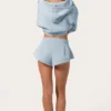 Shorts taille moyenne bleu poudre Shorts taille moyenne bleu poudre