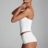 Shorty taille basse Sabrine en jersey fluide, blanc Shorty taille basse Sabrine en jersey fluide, blanc