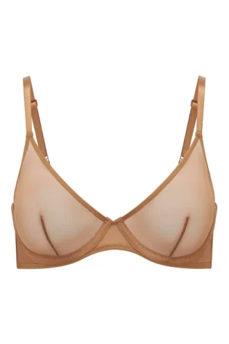 Soutien-gorge à armatures Intimates en maille douce à simple épaisseur, couleur amande