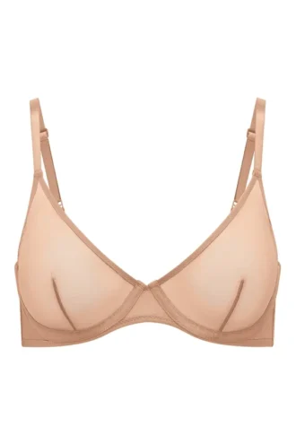 Soutien-gorge à armatures Intimates Soft Mesh simple épaisseur, couleur pêche chaud
