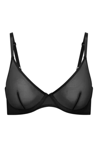 Soutien-gorge à armatures Intimates Soft Mesh à simple épaisseur, noir