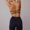 Soutien-gorge bandeau à dos croisé noir Soutien-gorge bandeau à dos croisé noir