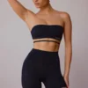 Soutien-gorge bandeau à dos croisé noir Soutien-gorge bandeau à dos croisé noir