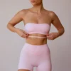Soutien-gorge bandeau à dos croisé, rose pâle Soutien-gorge bandeau à dos croisé, rose pâle