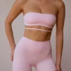Soutien-gorge bandeau à dos croisé, rose pâle Soutien-gorge bandeau à dos croisé, rose pâle