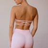 Soutien-gorge bandeau à dos croisé, rose pâle Soutien-gorge bandeau à dos croisé, rose pâle