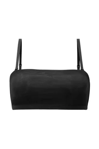 Soutien-gorge bandeau en maille douce Intimates, noir